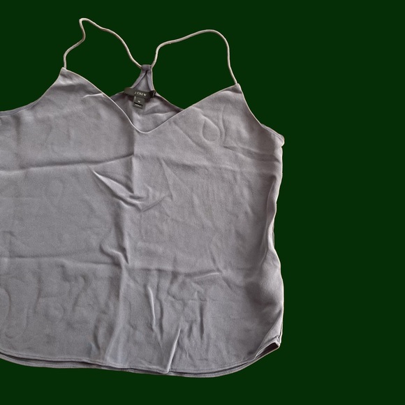 J. Crew Tops - 🔮3/$12🔮 J. CREW Plain Gray Racerback Silk Cami Tank Blouse